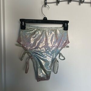 IHeartRaves shimmery pastel booty shorts